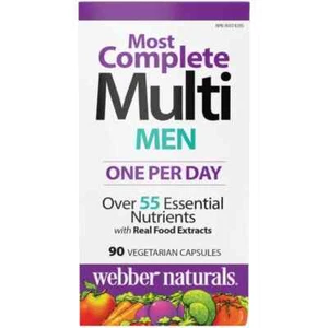 Webber Naturals Men’s Most Complete Multi, 90 Capsules - Picture 1 of 2