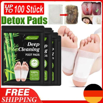 HAILICARE 100x Entgiftungspflaster Fusspflaster Detox Pflaster Bambusessig Foot Patch Pads