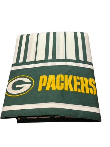 Vintage Green Bay Packers Football Full Double Bed Size Bed Sheets Pre owned Cover