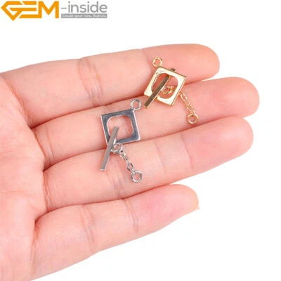 Square 14K Gold Filled Toggle Clasp for Bracelet Jewelry Making Clasps Closures - Image 1 of 4