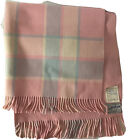 Vintage Saks Fifth Avenue Baby Boutique Pure Wool Blanket Made in England Pink