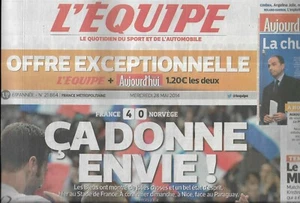 L'EQUIPE Nr. 21864 28.05.2014 Les Bleus_Equipe France_Mladenovic_Limoges_Quintana - Bild 1 von 1