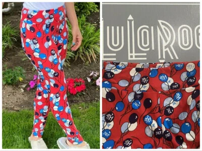 LULAROE AMERICANA América Patriótica 4 de Julio Globos LEGGINGS TWEEN NUEVOS 🇺🇸 Foto 1 de 4