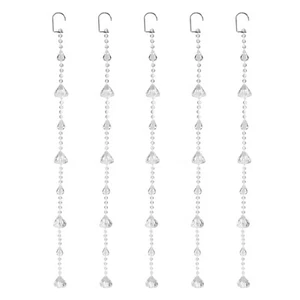 10Pcs Acrylic Crystal Garland Strands Diamond Bead String Hanging (0.3m/0.98ft) - Picture 1 of 7