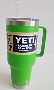 Yeti 42 oz. Rambler mit Strohhalmdeckel Lasergravur Chartreuse Edelstahl - Bild 1 von 7