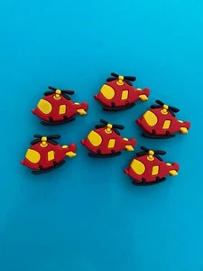 6 Dijes para Zapatos Helicópteros de Jardín Avión Enchufe Pin Botón Accesorios para Cocodrilo - Imagen 1 de 7