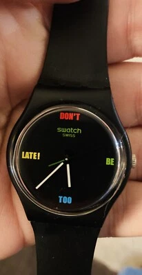 Limited Edition Swatch Watch “Don’t Be Too Late” 1984 RELOADED Vintage Throwback - Image 1 of 4