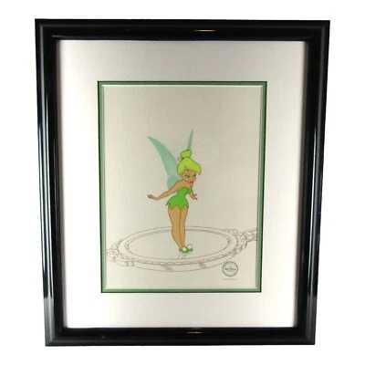 Walt Disney World Peter Pan Tinker Bell Color Sericel 1990 LE 2500 21,5" X 18" Foto 1 de 4