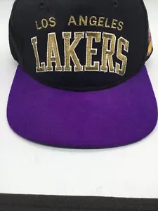 Cappello Starter Los Angeles Lakers Nero ORO Viola NBA SnapBack Lana - Foto 1 di 17