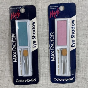 VTG Max Factor Maxi Colors-to-go Eyeshadow Aquamarine Strawberry Cone NIB Lot - Picture 1 of 6