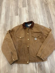 Vintage Carhartt J09BRN JB0906 Blanket Lined Trucker Jacket Size 48 Made in USA - Picture 1 of 14