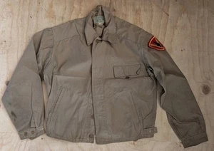 WW2 1940s Tan Combat Jacket W/ 4th Marine Patch - Picture 1 of 8