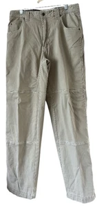 Cabelas Pants Mens 32x32 Tan Fleece Lined Outdoors Hunting Workwear Chore - Picture 1 of 16