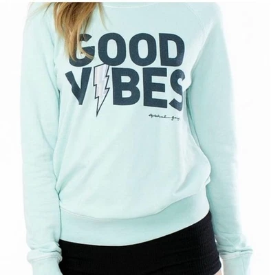 Sudadera Pullover Spiritual Gangster Manga Larga Cuello Redondo Buenas Vibraciones Talla XS Foto 1 de 4