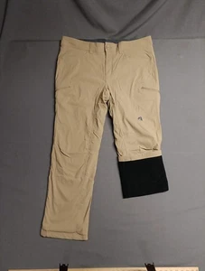Eddie Bauer First Ascent Pant Men 38x32 Khaki Hiking Guide Pro Fleece Line Tan - Picture 1 of 15