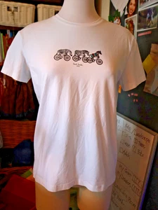 White Stretch Unisex Tee Shirt Paul Smith Zebra T Shirt MED Bicycles - Picture 1 of 6
