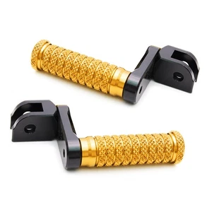 Gold M-Grip Front 1.5" Extended Foot Pegs For CBR600 F4i FS Sport 01-04 05 06 07 - Picture 1 of 8