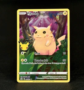 Pokemon TCG Card Pikachu 5/25 Celebrations 25th Anniversary Full Art Holo - G-4 - Picture 1 of 22