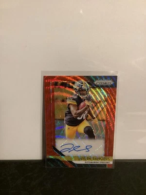 2018 Panini Prizm Rookie Red Wave /199 Jaylen Samuels #RA-JSA Auto RC Steelers - Image 1 of 2