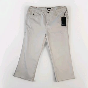 Jeans Capri True Religion donna 33 bianco Halle vita media nuovo con etichetta - Foto 1 di 7