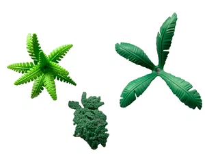 MIXED LOT OF 3 PLAYMOBIL PALM TREE FRONDS FERNS FOLIAGE TOPS PLAYSET ACCESSORIES - Picture 1 of 6
