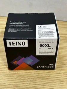 NEW TEINO 60XL 2 pcs Black Color Ink Cartridges NIB - Picture 1 of 5