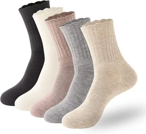 PADFOM dünne Kaschmirsocken für Damen, weich Medium, schwarz/grau/khaki/beige/weiß  - Bild 1 von 9