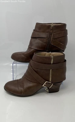 Botines Thalia Sodi Tully 10002950500 marrón con cremallera lateral talla 7,5 M para mujer Foto 1 de 4