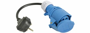 Wohnwagen Netz Konverter Kabel Uk-Stecker zu 250v 16A Ceeform Buchse IP44 Rated - Picture 1 of 1