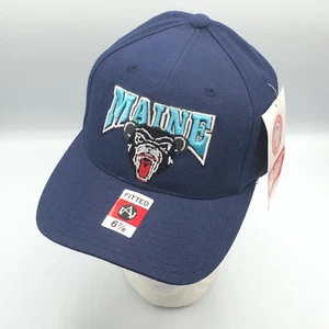 New University Maine Black Bears American Needle Fitted Blue Hat Cap Size 6 7/8 - Picture 1 of 11