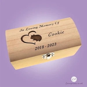 Urna de entierro personalizada hámster jerbo ratón duelo caja de recuerdo conmemorativa - Imagen 1 de 7