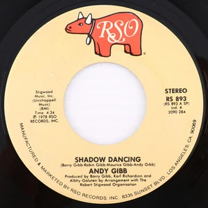 Andy Gibb – Shadow Dancing / Let It Be Me - 1978 45 rpm Specialty Press RS 893 - Picture 1 of 7
