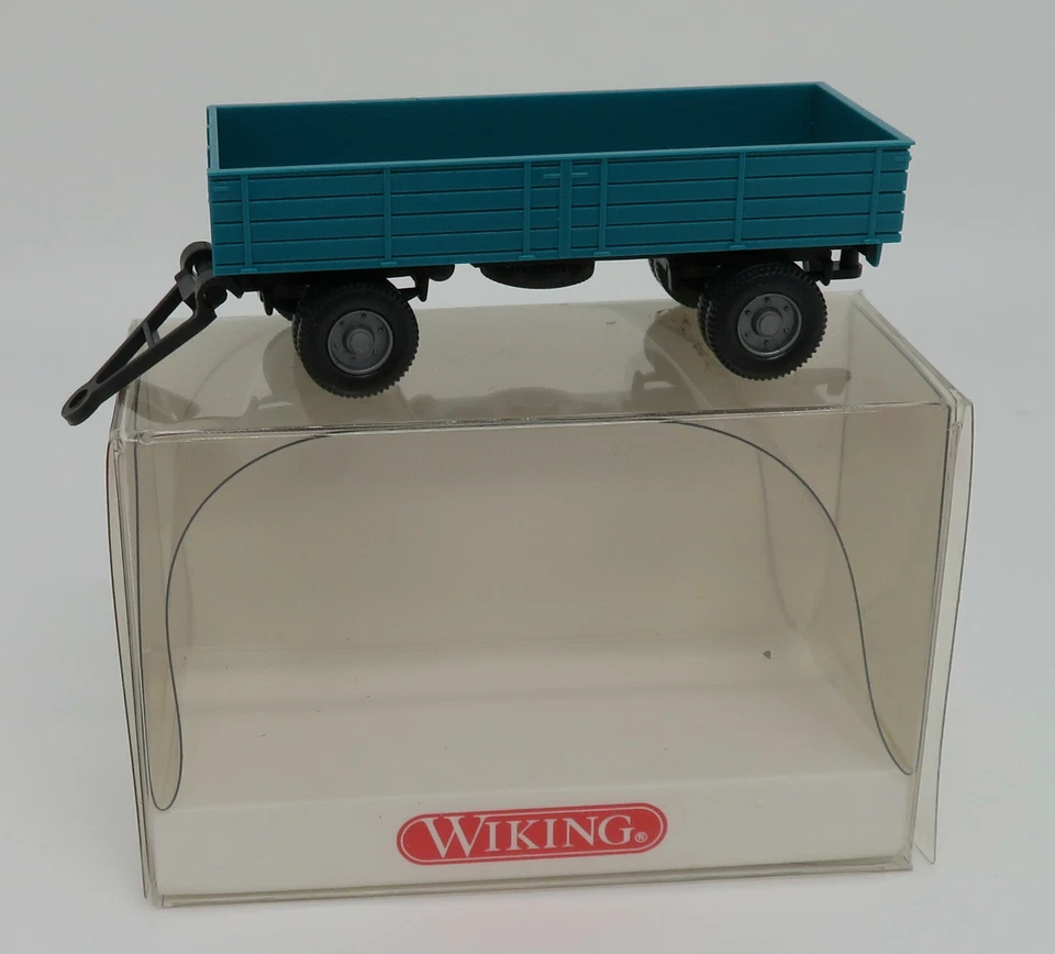 WIKING HO 1/87 Rimorchio Agricolo Blu Vuoto #879213 In Scatola - Immagine 1 di 4