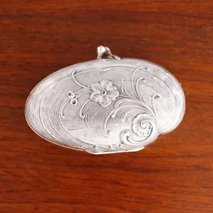 FIGURA BELGA? ART NOUVEAU BORSA CAMBIO ARGENTO 800 FORMA CONCHIGLIA VONGOLE NO MONO - Foto 1 di 3