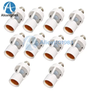 PIR Human Induction Motion Sensor LED Night Lamp Socket Base E27 Lamp Holder lot - Picture 1 of 20