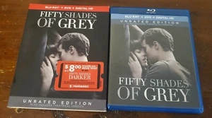 Fifty Shades of Grey Blu-ray & DVD 2015 2-Disc Set, SLIPCOVER, No Digital Code - Picture 1 of 3