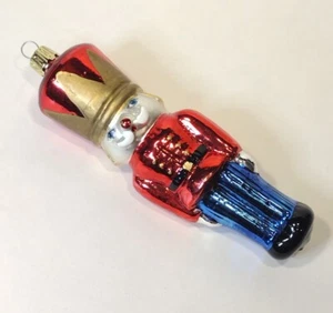 Glass Nutcracker Christmas Ornament 6 in Blown Glass  - Picture 1 of 6