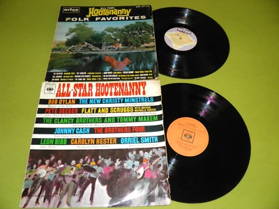 Hootenanny - Israel 1st Press 2xLP / Bob Dylan / Woodie Guthrie / Johnny Cash - Image 1 of 4