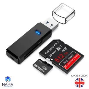 SD Card Reader USB 3.0 SMART Micro SD SDHC SDXC MMC Mobile T-Flash PC Laptop UK - Picture 1 of 8