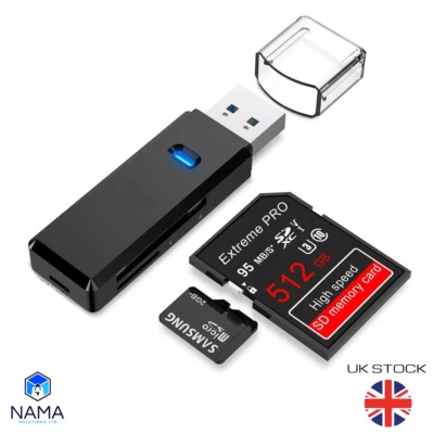 SD Card Reader USB 3.0 SMART Micro SD SDHC SDXC MMC Mobile T-Flash PC Laptop UK - Image 1 of 4
