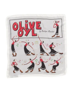 MOSCHINO OLIVE OYL Silk Scarf Made in Italy - Picture 1 of 2