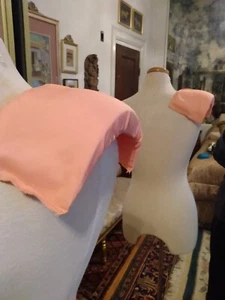 SGL23 1.25" PEACH FABRIC COVERED FOAM SHOULDER PADS JACKET BLOUSE OR DRESS - Picture 1 of 5