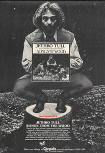 1977 Original Jethro Tull "Songs From The Wood" Release Music Industry Promo Ad - Picture 1 of 1