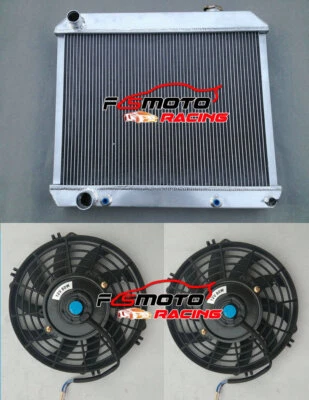 RADIADOR DE ALUMINIO + ventiladores para 1960-1965 CADILLAC DeVille Oldsmobile 88 Starfire AT Foto 1 de 4