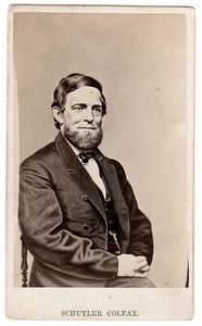 Schuyler Colfax, Speaker US House Reps, and later, VP under Grant, Civil War CDV - Picture 1 of 2