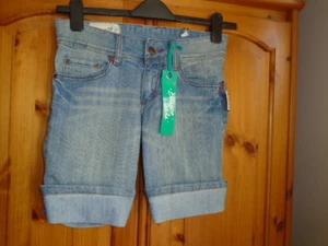 1 jeans blu denim con risvolti, BLANCO, taglia 34, UK 6-8, NUOVO con etichetta nuovo con etichette - Foto 1 di 2