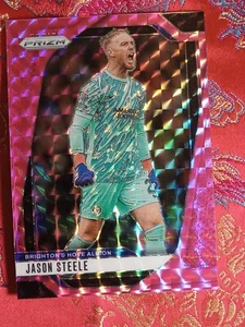 Jason Steele 2024/25 Panini Prizm Soccer Pink Mosaic Brighton & Hove Albion #186 - Picture 1 of 1