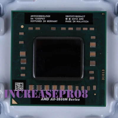 AMD A8-Series A8-3520M Processor 1.6GHz AM3520DDX43GX Socket FS1 35W 444 MHz - Image 1 of 4