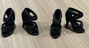 10 pairs Black Strapped Fashion Doll High Heels-11.5" Dolls - Picture 1 of 1
