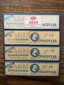 Vintage 1930s Mars Lumograph Staedtler Drawing Leads Box No. 1904 Germany 5H 6H - Picture 1 of 7